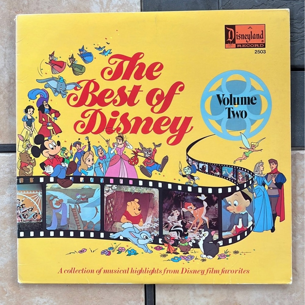 Vintage The Best of Disney- Volume 2 Vinyl Record.